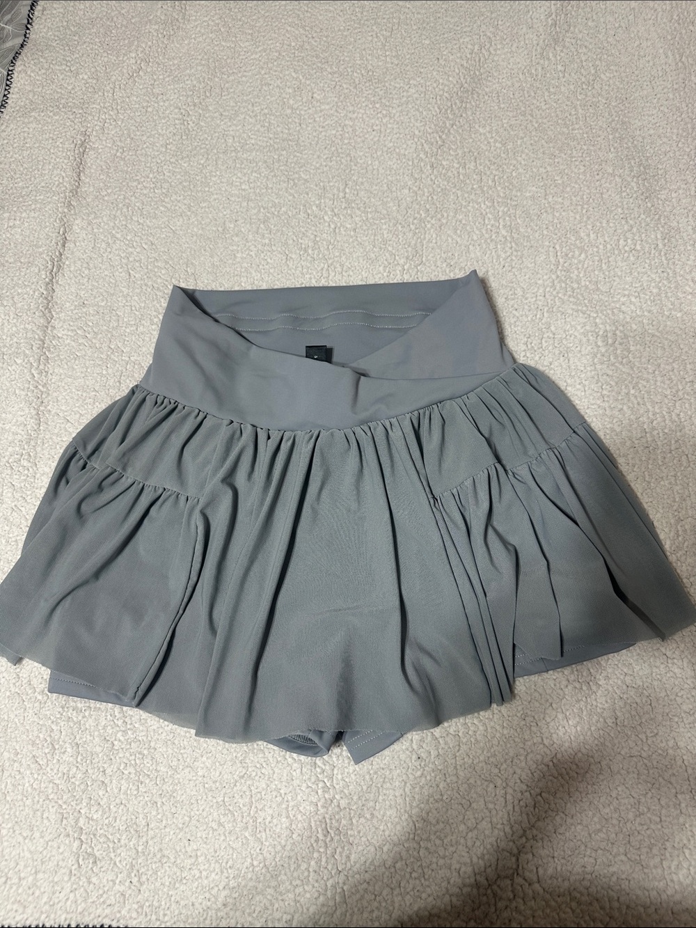 SHEIN Light Gray Pleated Skort Shorts